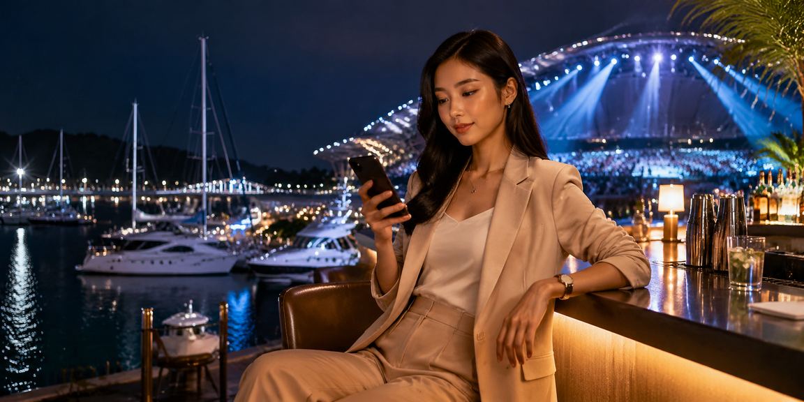 Pengguna di Langkawi mengakses platform mudah alih p6000 untuk mengikuti perlawanan kriket secara langsung